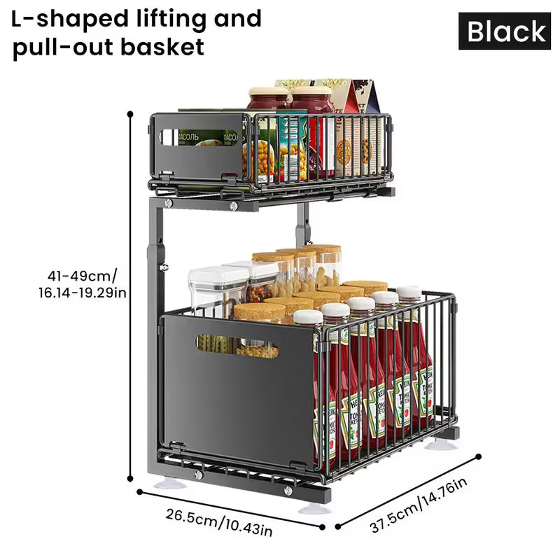 Relvoria™ 2-Tier Slide-Out Cabinet Organizer